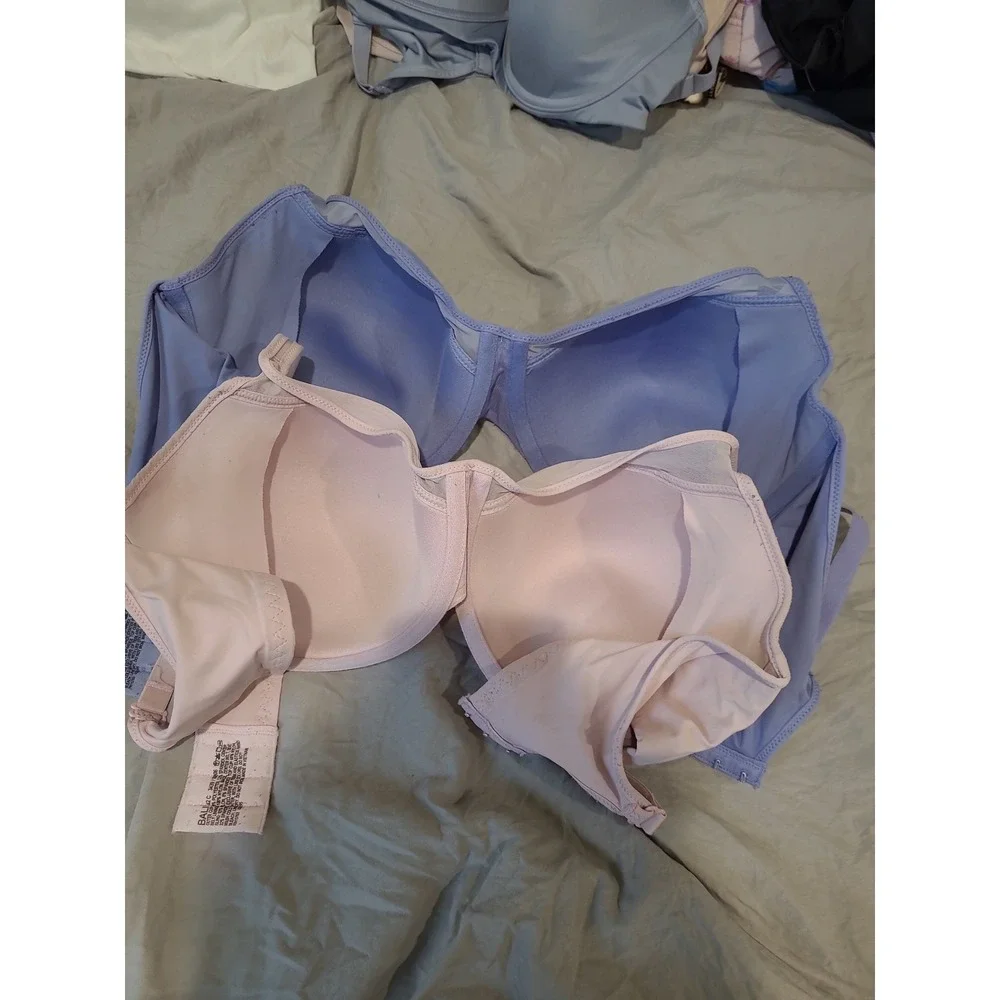 Bali Lot of 2  molded lightly contoured underwire bras Women SZ 42C lilac pink